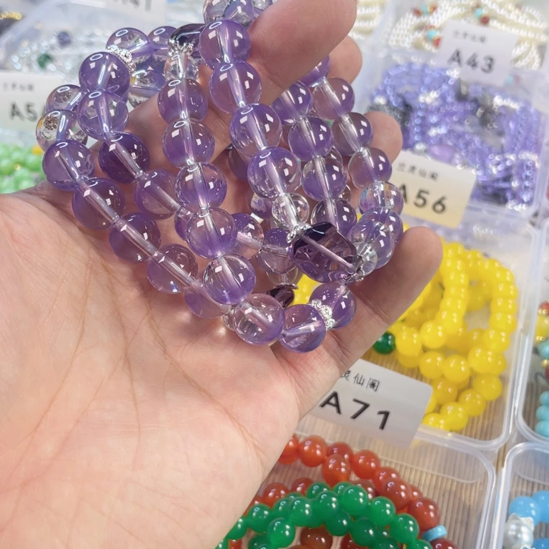 檀香紫檀（小叶紫檀）手串银S925镀金镶嵌