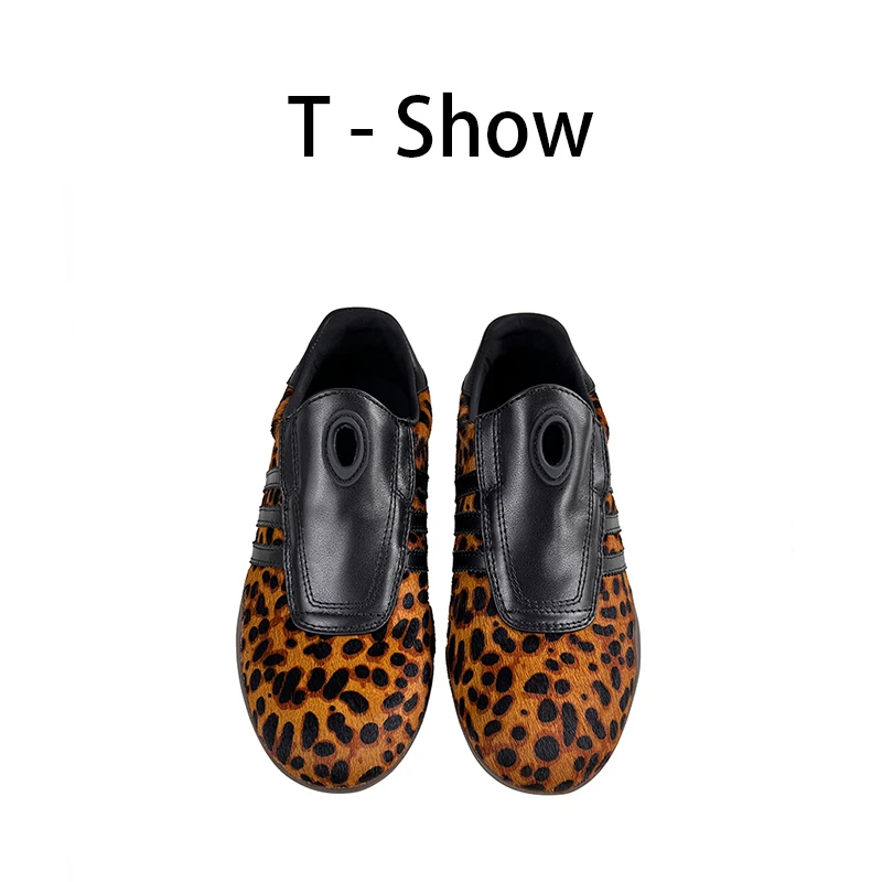 T-Show [时尚前线]低帮豹纹欧若精灵风blokette运动鞋