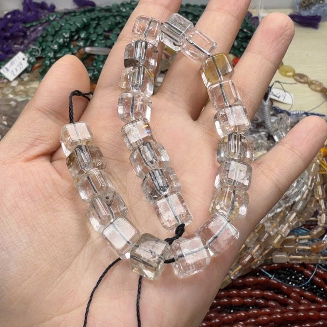 水晶珠宝半成品未镶嵌卡8骸骨闪灵方糖（2颗）