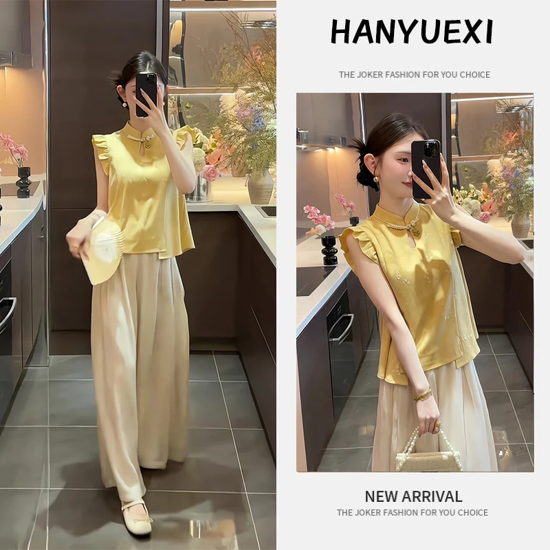 夏季一整套女装2025年新款韩版减龄气质时尚短袖上衣休闲裤两件套