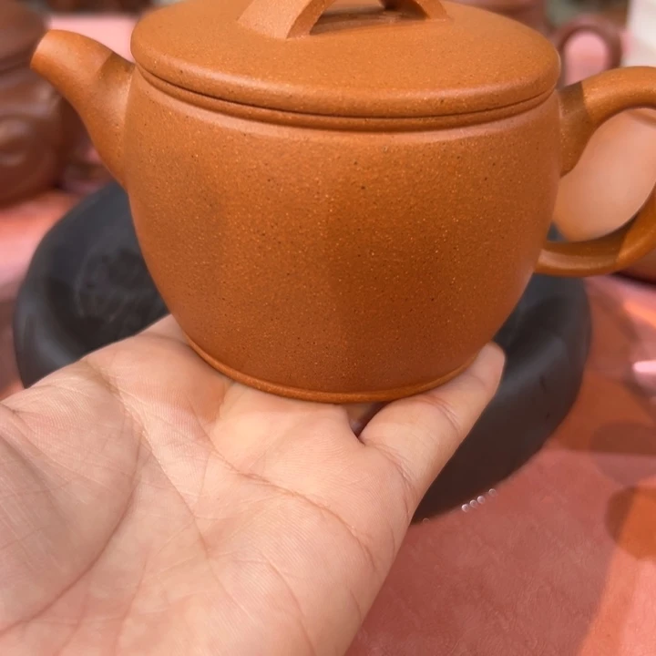 紫砂茶壶五彩段汉瓦220cc
