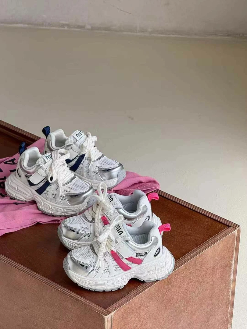 女童鞋回弹透气跑步鞋轻便透气百搭运动鞋男女童鞋