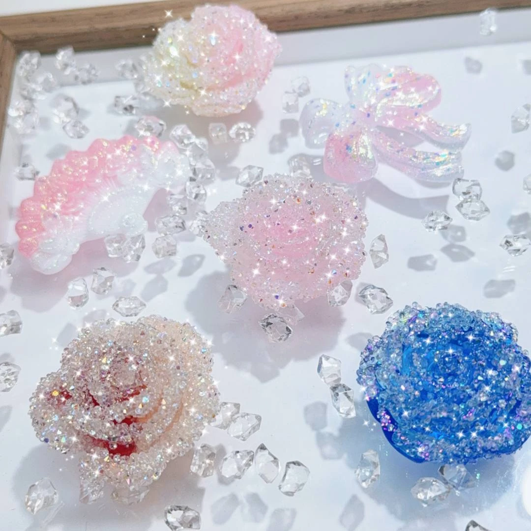 【闪闪砂糖】花花专拍夜光花花摆件diy手工配件