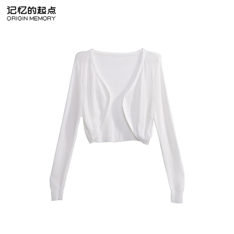 记忆的起点V领开衫毛衣时尚款夏款配吊带外搭衫披肩68AX51667