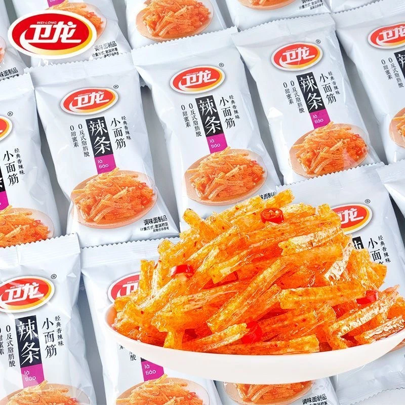 卫龙小面筋辣条香辣味解馋夜宵童年回忆食品学校甜辣辣片小包