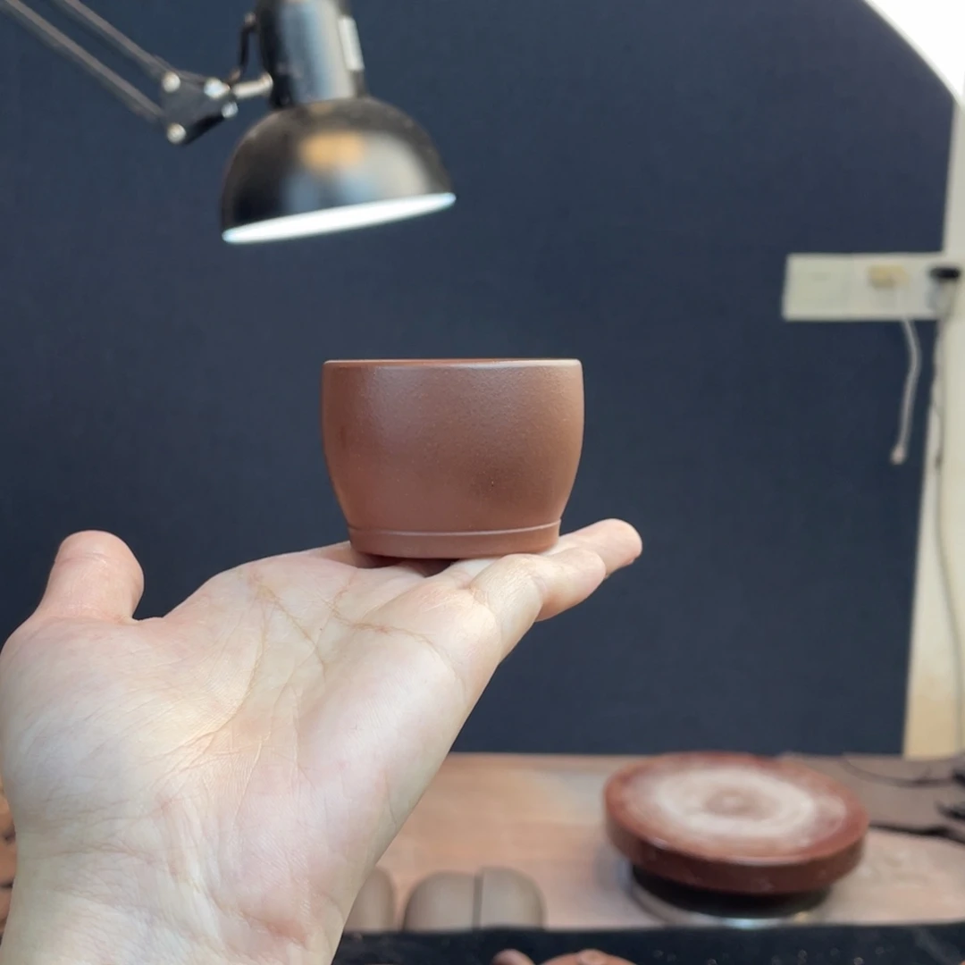 茶壶紫砂原矿主人杯紫泥50cc