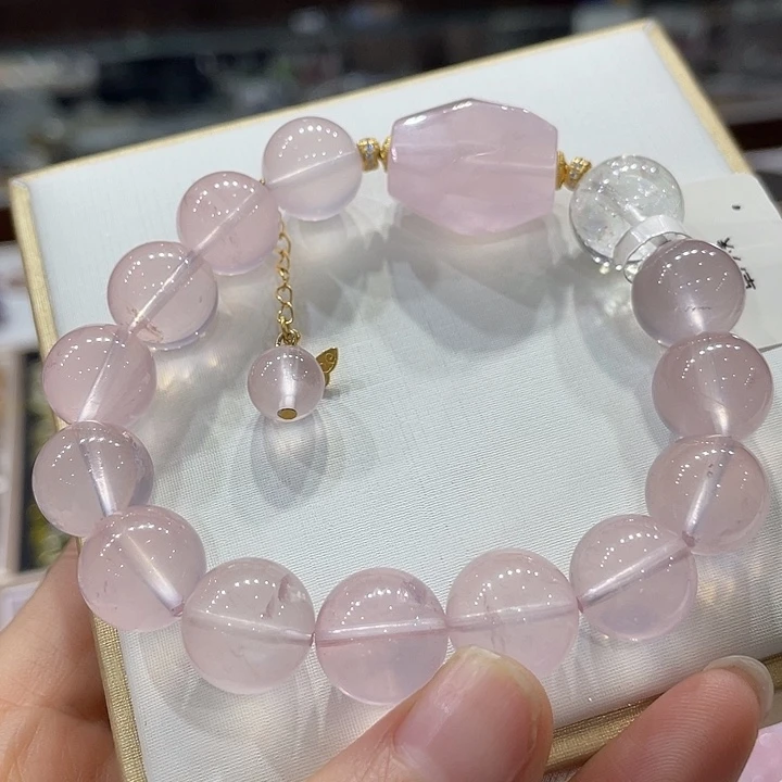 未镶嵌水晶珠宝半成品粉水晶