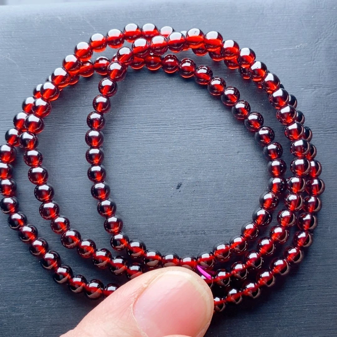 未镶嵌手链石榴石4.4