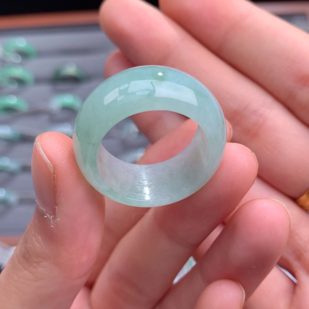 翡翠戒指未镶嵌天然22-24