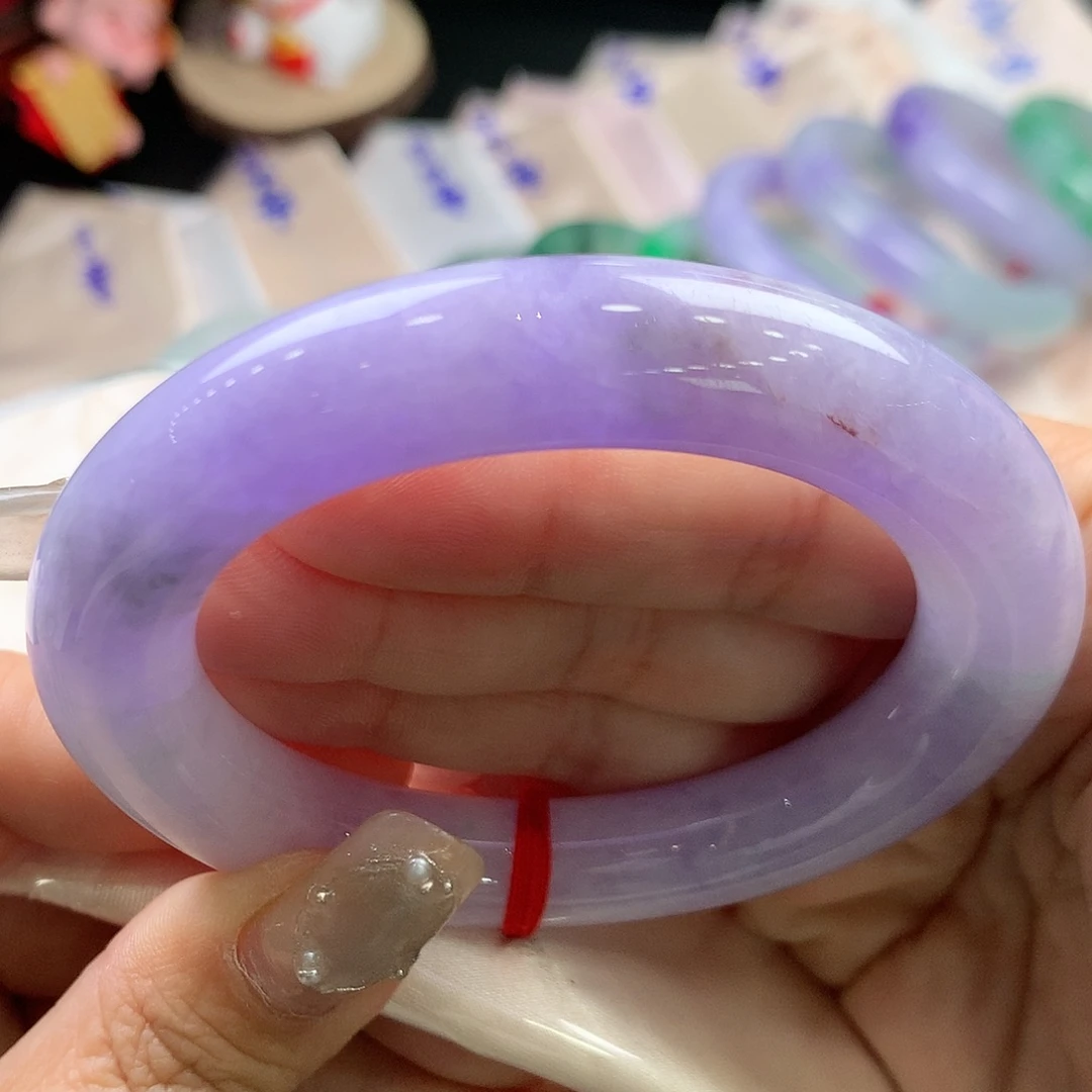 翡翠未镶嵌手镯52.6圆条