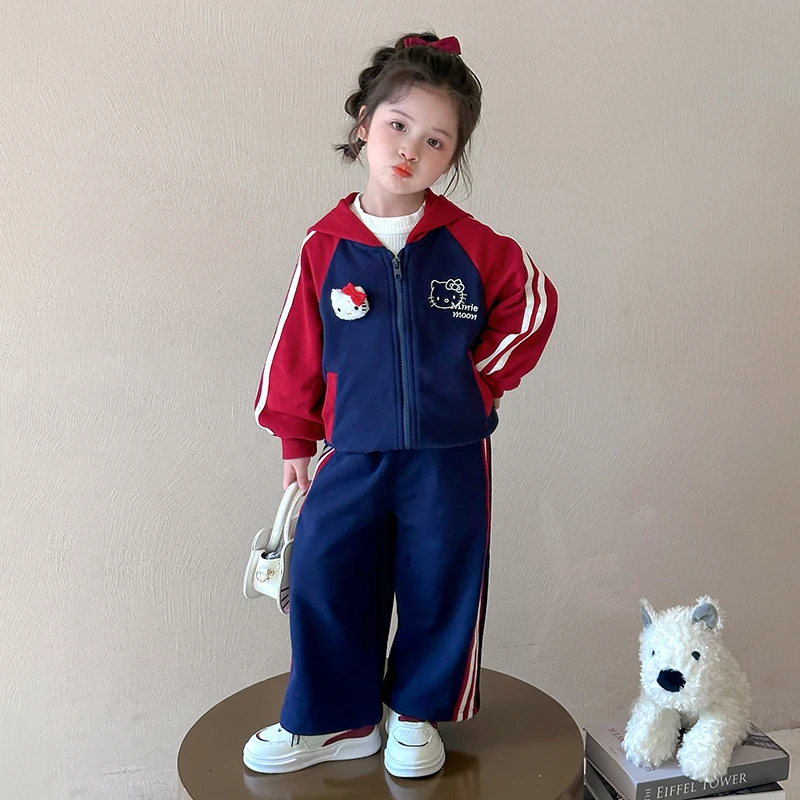 女童卡通套装洋气儿童春秋季新款韩版女宝宝休闲两件套小女孩时髦