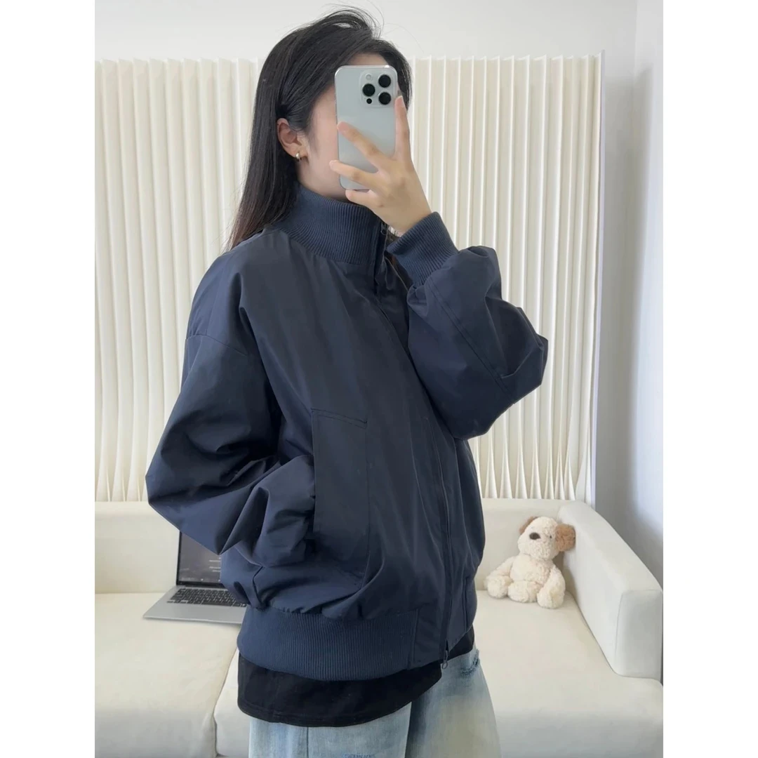 美式复古短款飞行员夹克男款2025秋季新款bomber廓形宽松工装外套