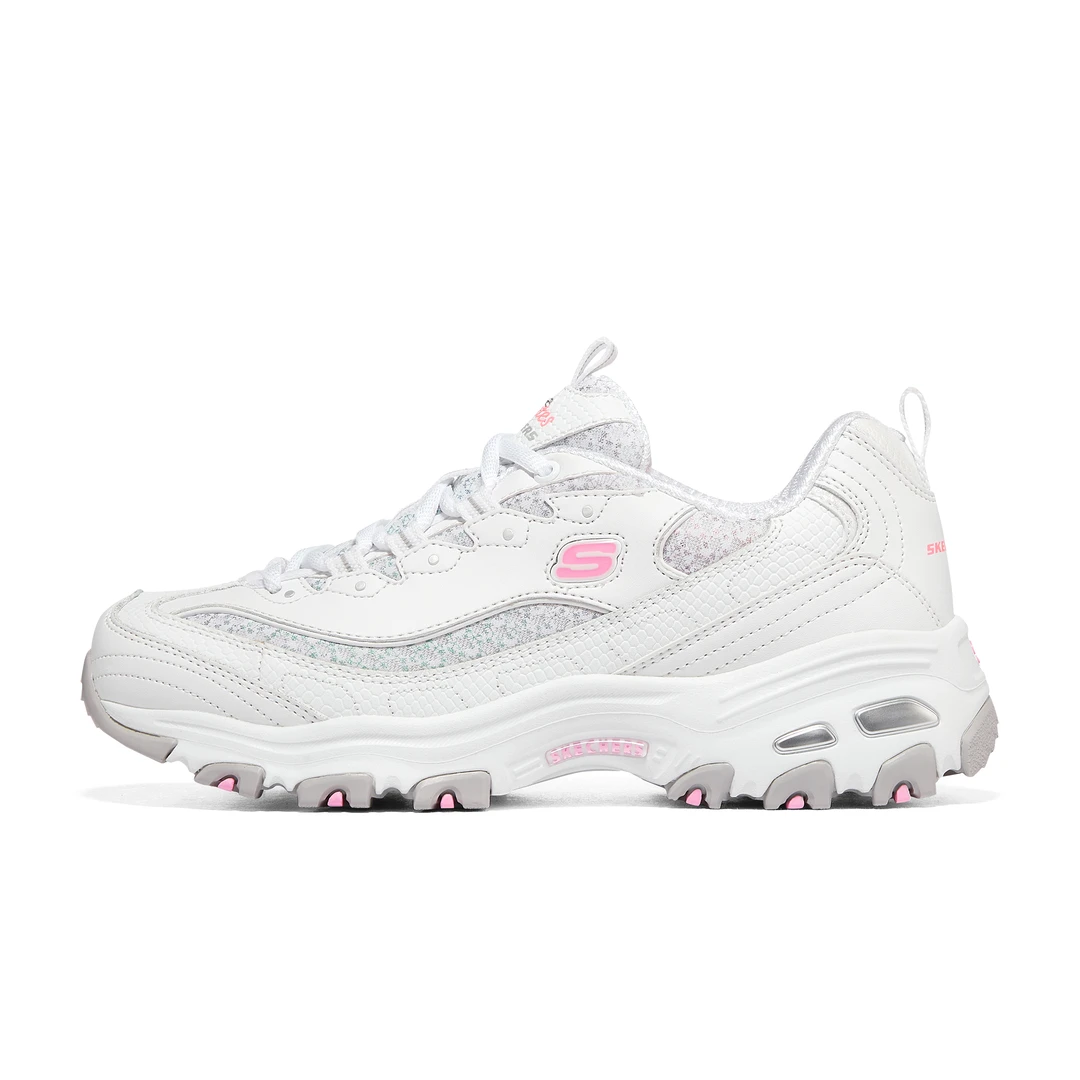 Skechers斯凯奇复古蕾丝熊猫鞋女2025新款轻便耐磨厚底运动老爹鞋
