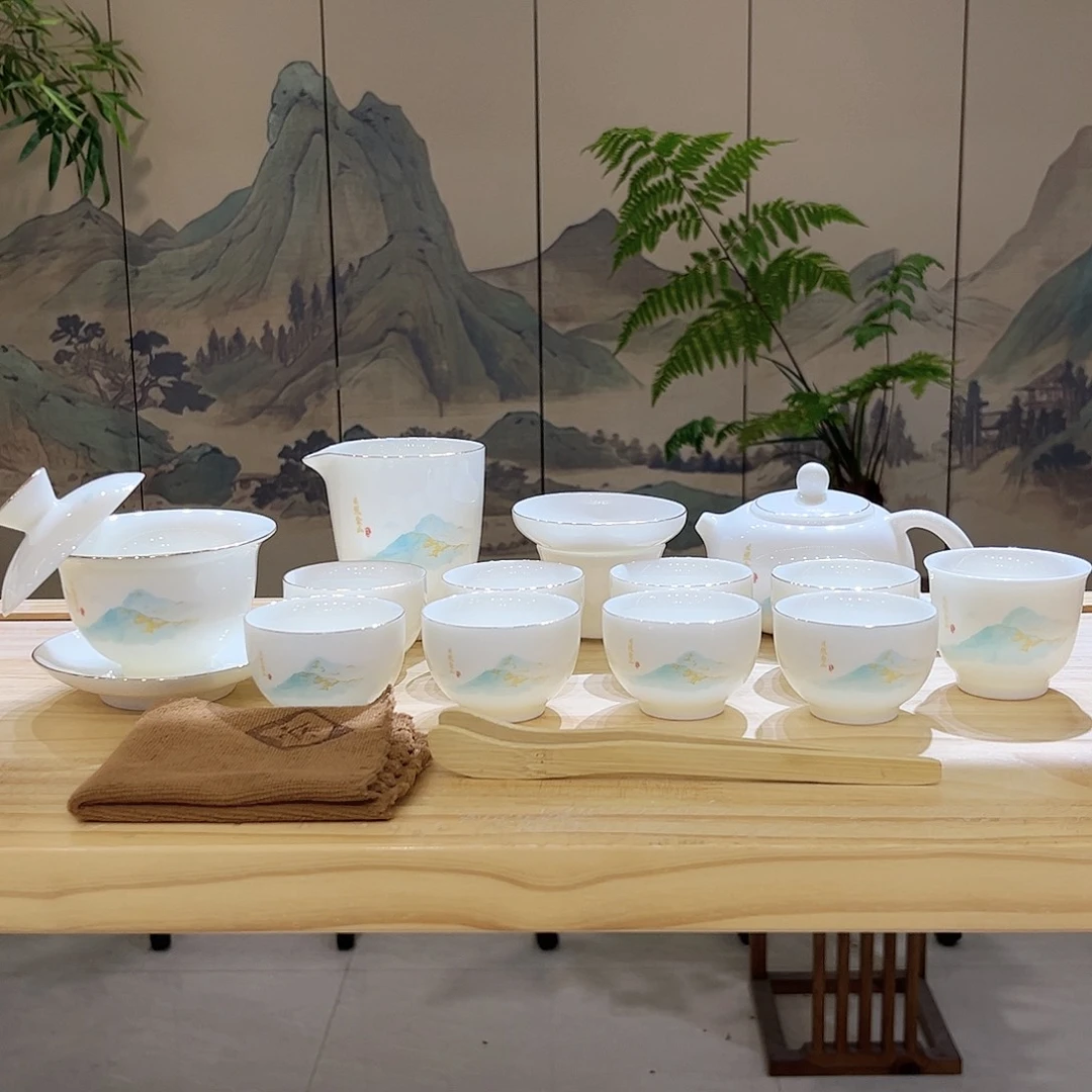 【都彩】日照金山羊脂玉瓷16头