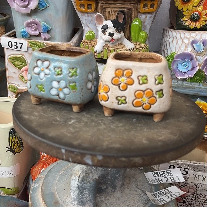 粗陶材质多肉花盆