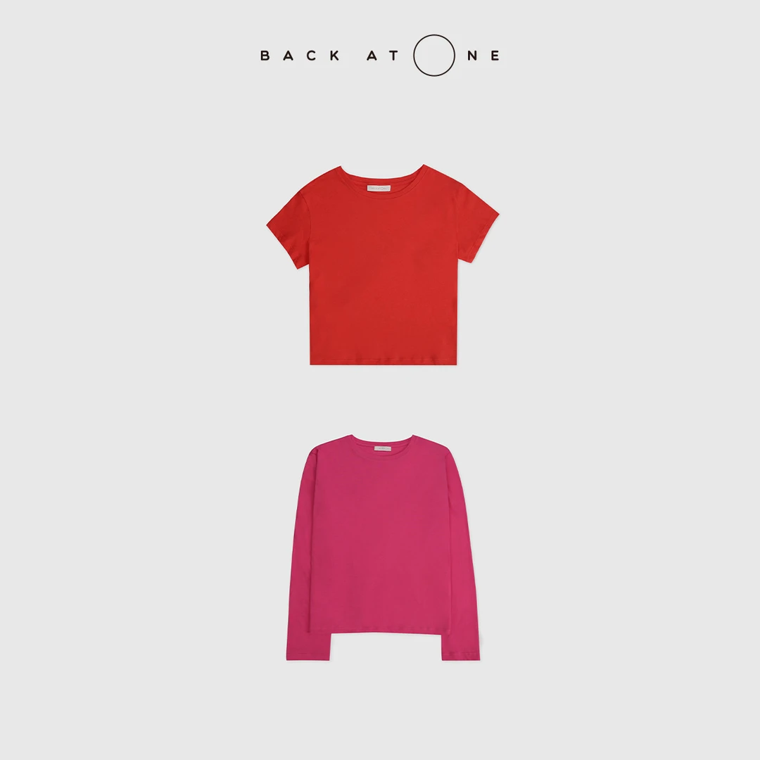 BackAtOne“初阳跳跃”时髦圆领红色两件套 BFS-1BA050C/1BA048C-K