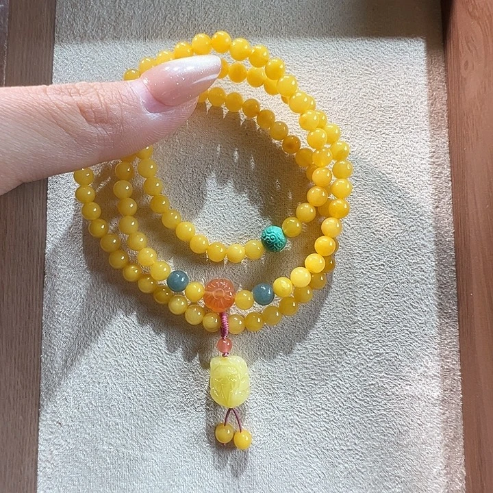 蜜蜡未镶嵌手串5.6mm蜜蜡手串