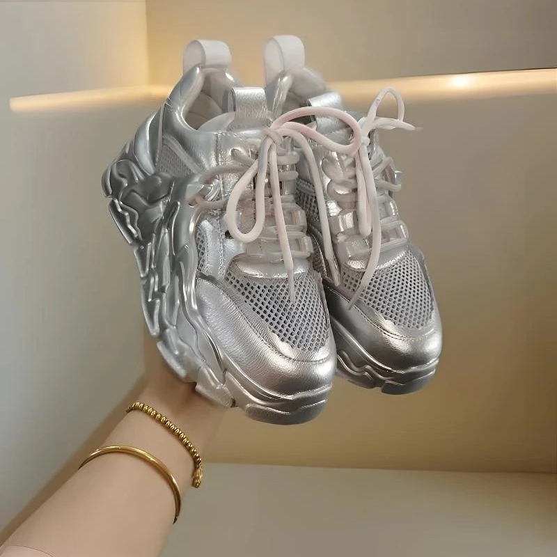 休闲多品孤品不退不换特价品牛皮运动鞋厚底百搭秋季系带时尚女鞋