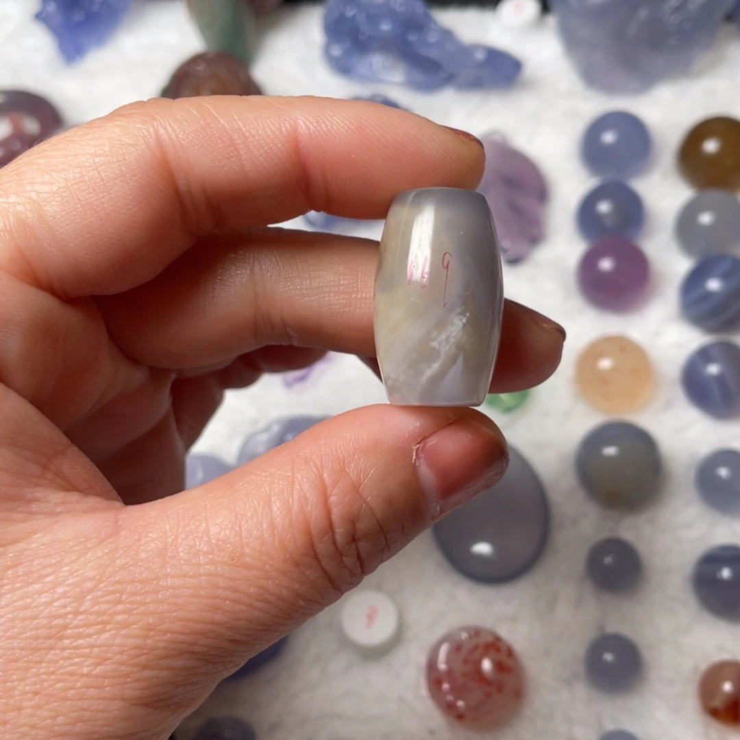 玛瑙/玉髓未镶嵌颈饰蓝玛瑙路路通