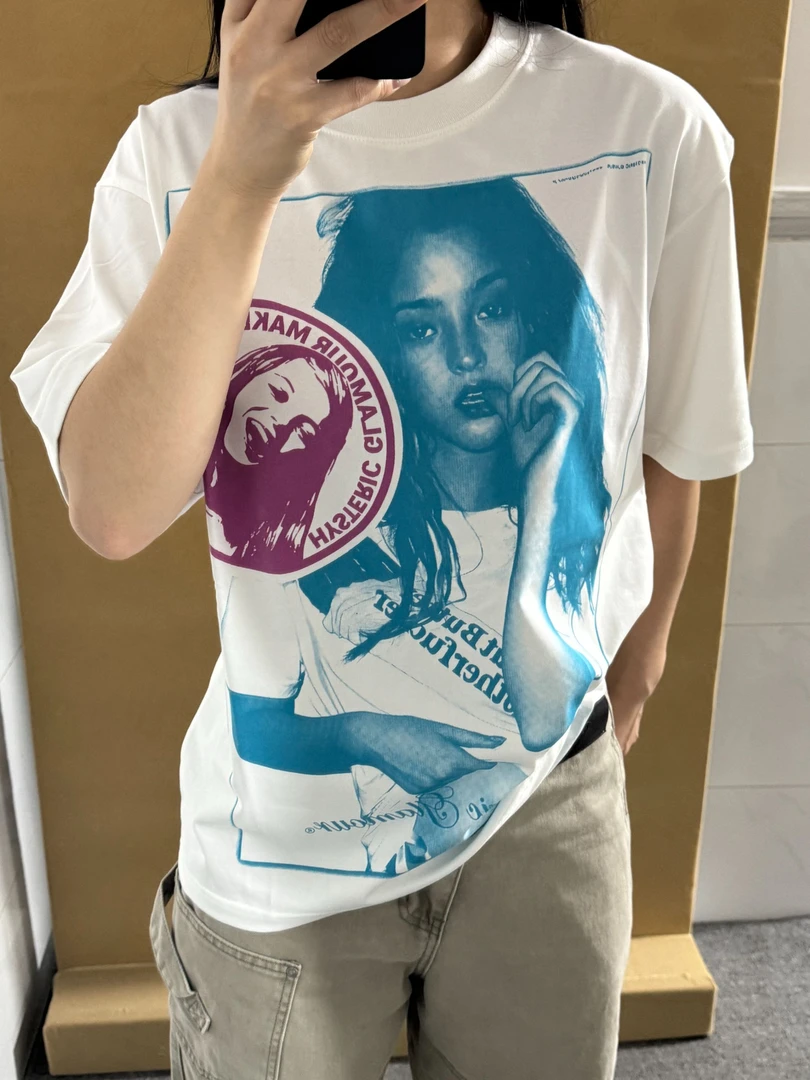 HHY欧美人像印花25夏季潮流短袖t恤