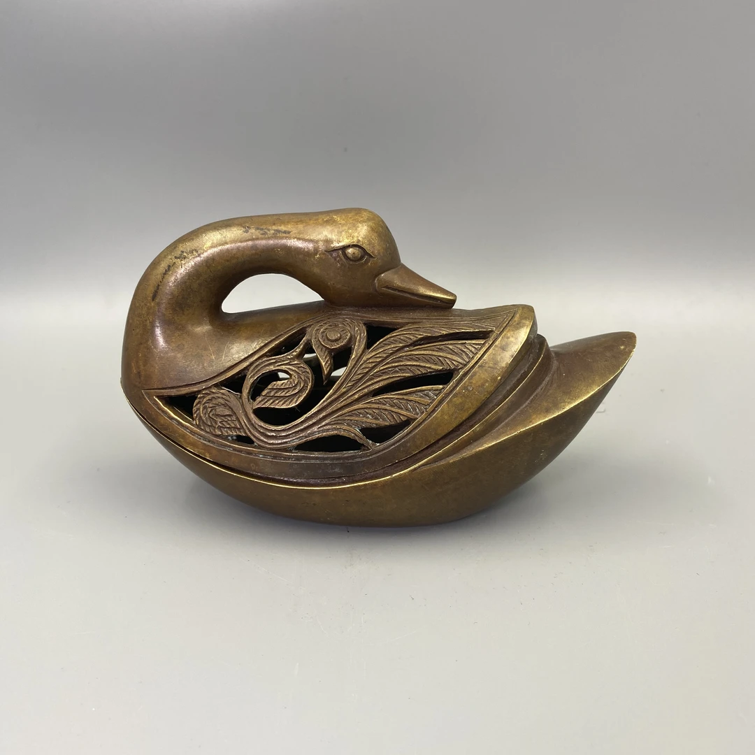 民国至早期铜质大明款大雁纹香炉熏炉益合/2501-11