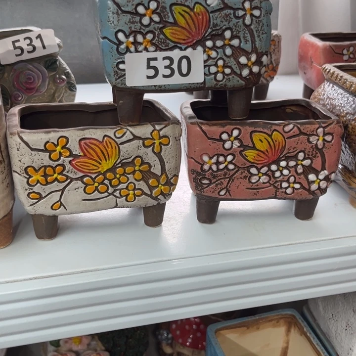 紫砂花盆粗陶材质多肉花盆