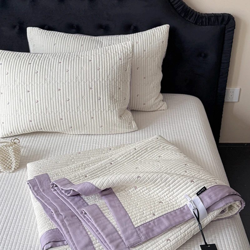 CELING双面莫代尔床盖三件套简约韩版星空刺绣夏季凉感榻榻米垫