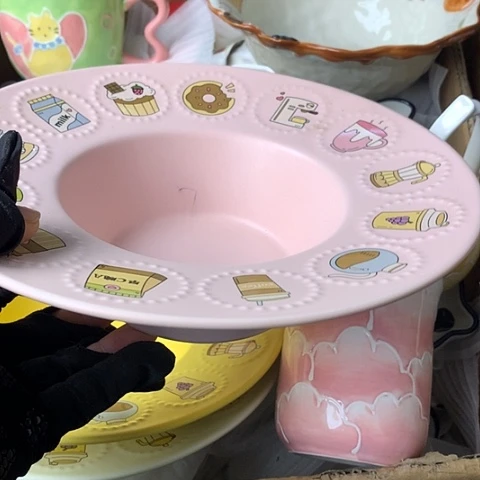 盘陶瓷制品满25拼单发货默认微瑕
