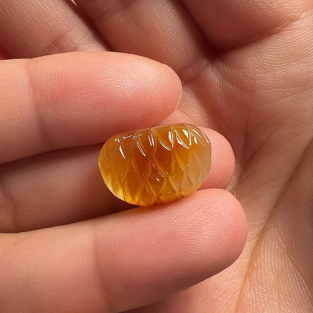 蜜蜡颈饰未镶嵌橘子瓣（打孔不退换）