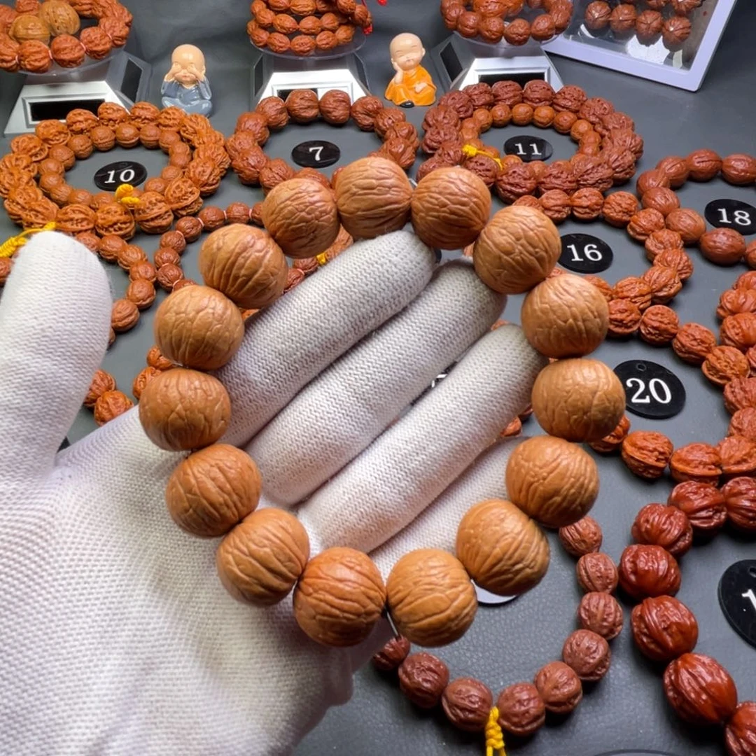 文玩核桃手串野生核桃猴头聚宝盆手串