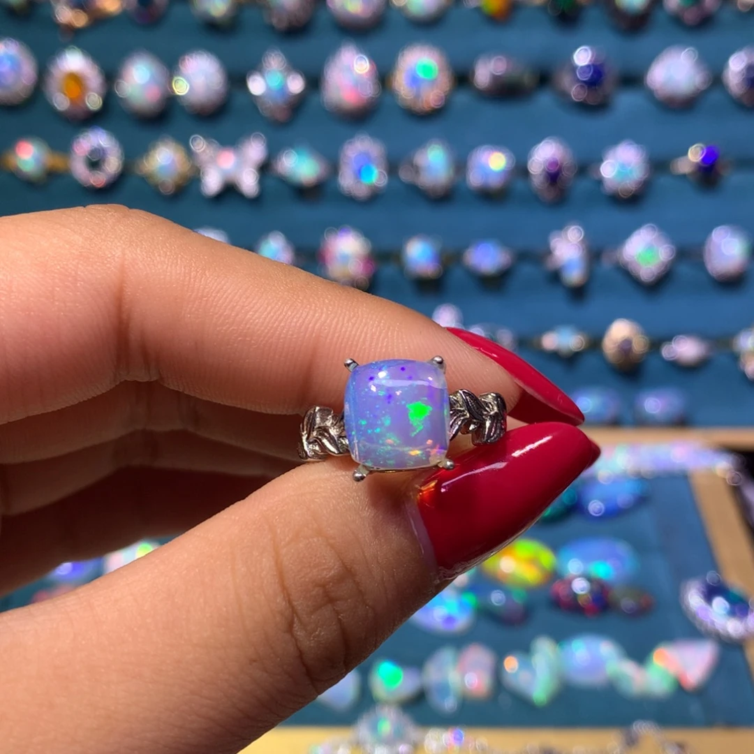 欧泊银S925镶嵌戒指款