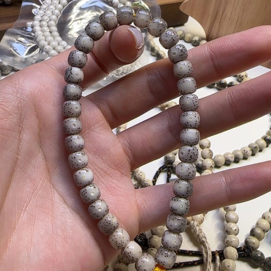手串星月菩提石玉粉冰7×6手持