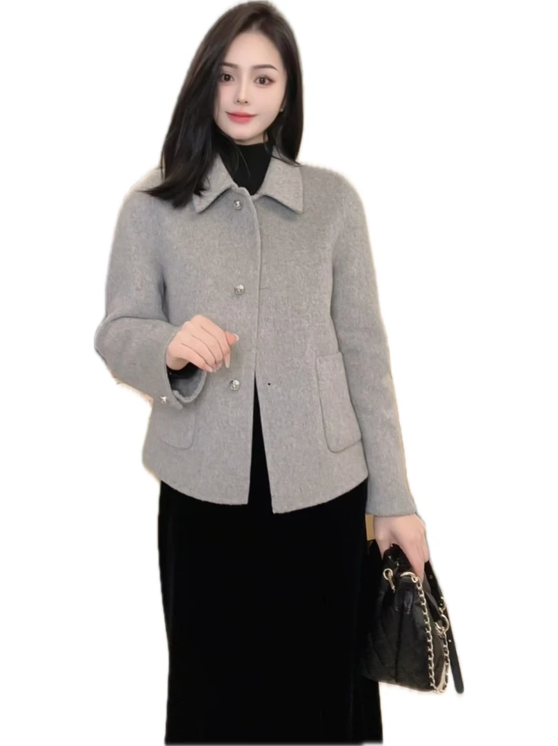 【Manjia专属】羊绒+超细时尚短款绵羊毛气质百搭小香风24808款