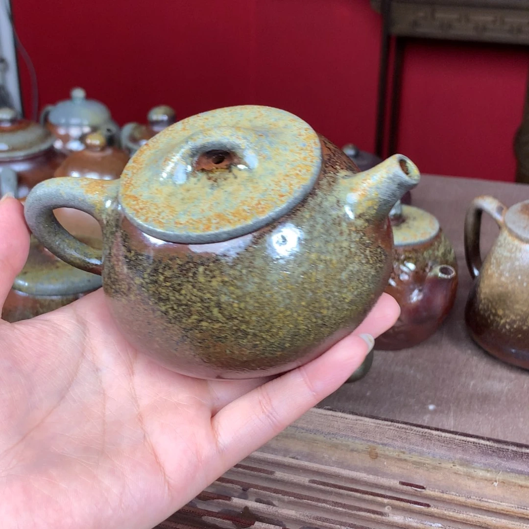 茶壶紫砂纯自然柴烧