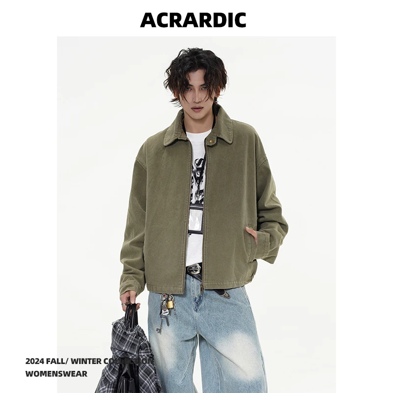 ACRARDIC春季轻型工装风夹克男美式复古水洗cleanfit休闲短款外套