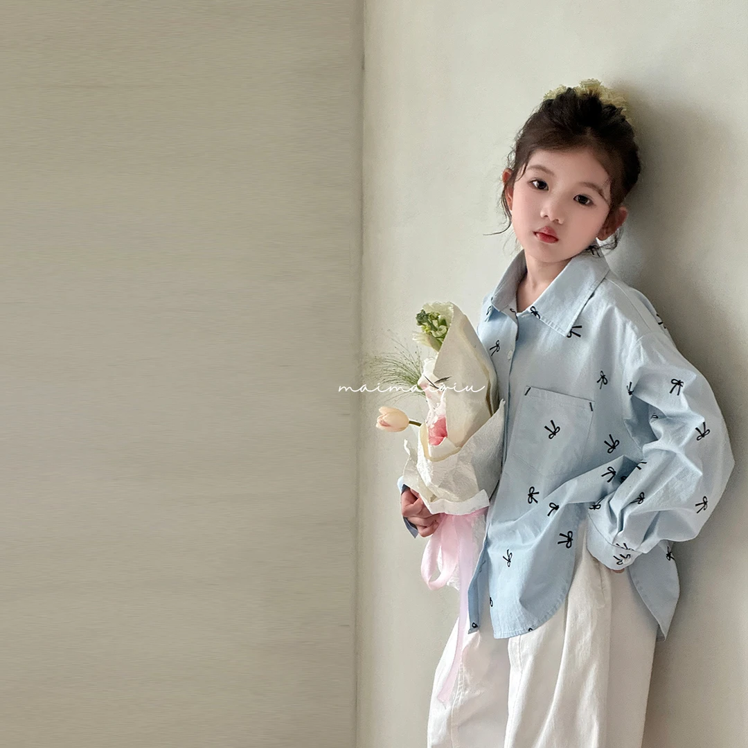 现货「麦麦秋.MAIMAIQIU」【马德里幻象】蝴蝶结衬衫女春【CP157】