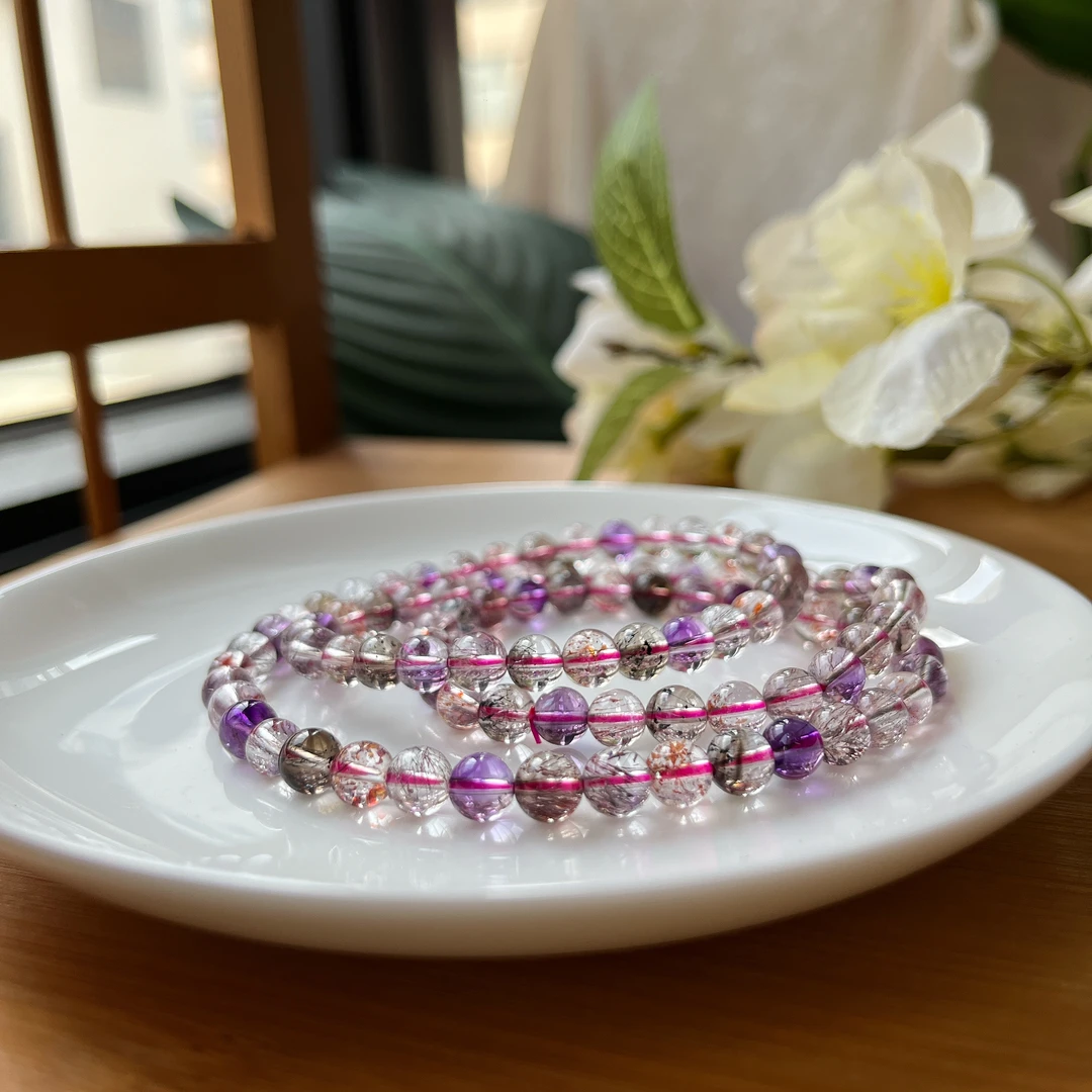 【郭老师】约6mm高品超七圆珠多圈手串