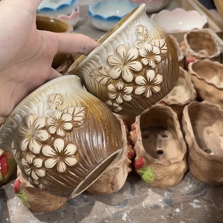 陶瓷花盆全场10包邮