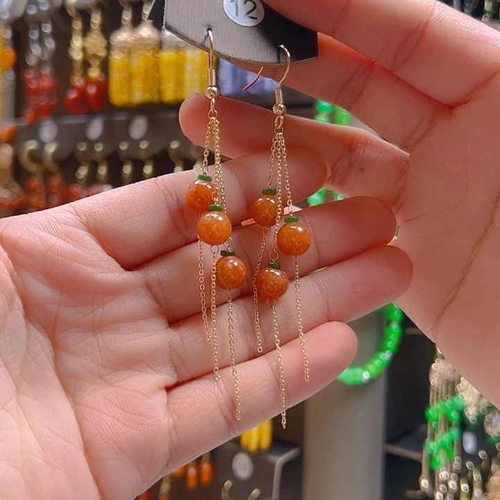 翡翠合金耳坠翡翠