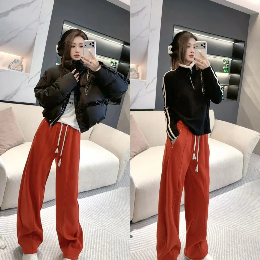 熙薇【垂松风骨】2025冬季新款设计师时尚显瘦休闲裤H6796