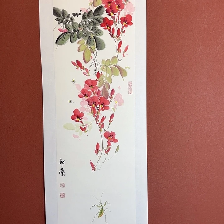 国画听兰老师花鸟