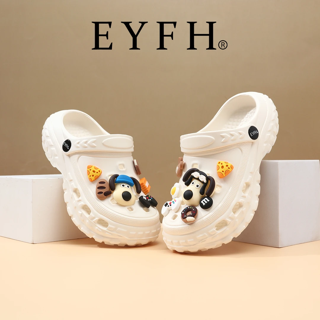 EYFH男童洞洞鞋夏季户外休闲新款2025软底防滑沙滩室外中大童拖鞋