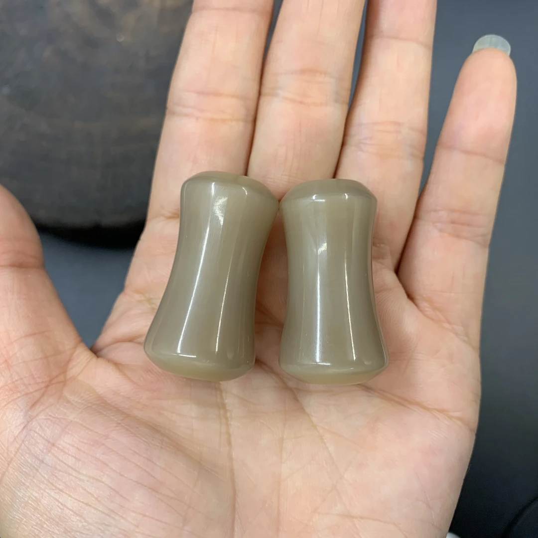 网秋粒手搓水滴轮花牛角握丸S/D牌通用常规款一对网秋粒