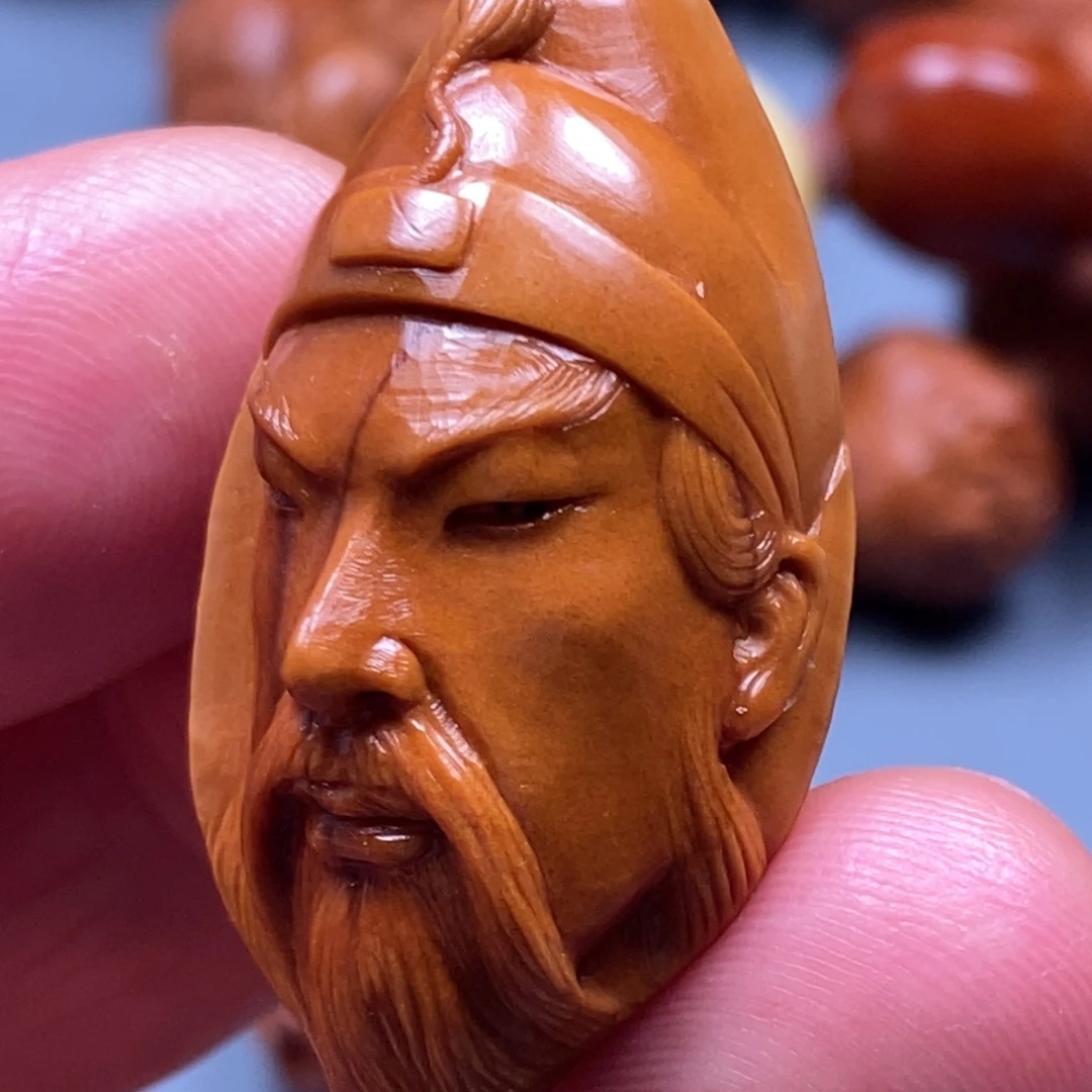 手串/手链橄榄核2.15双面雕刻【御龙关二爷】