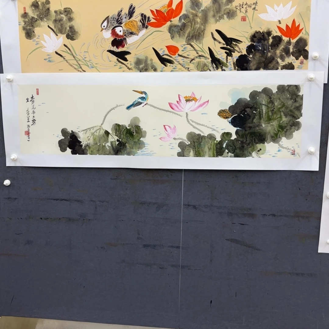 国画聂*赵守玉四尺对开李欣主播