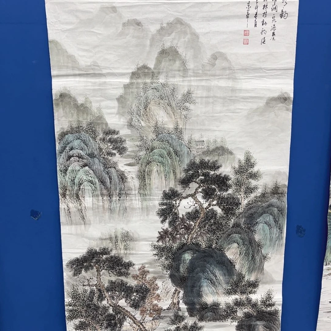 国画润*卖字画的小男孩