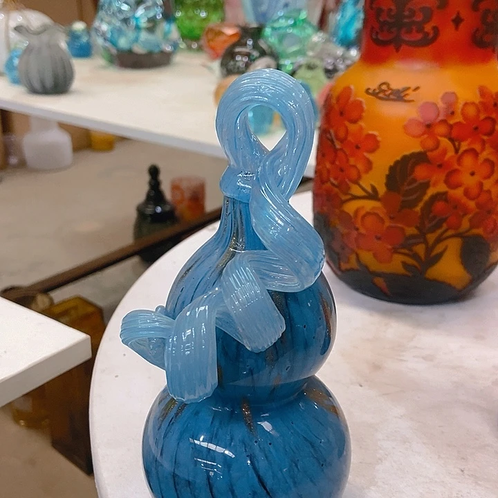 无铅玻璃琉璃花瓶高18口8