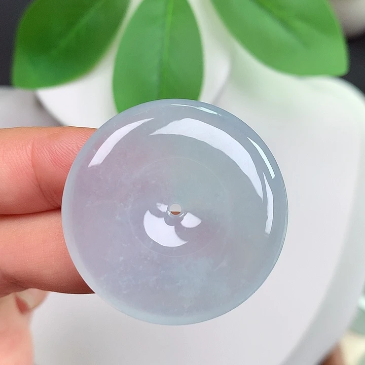 翡翠未镶嵌颈饰平安扣 33.7x6.0mm