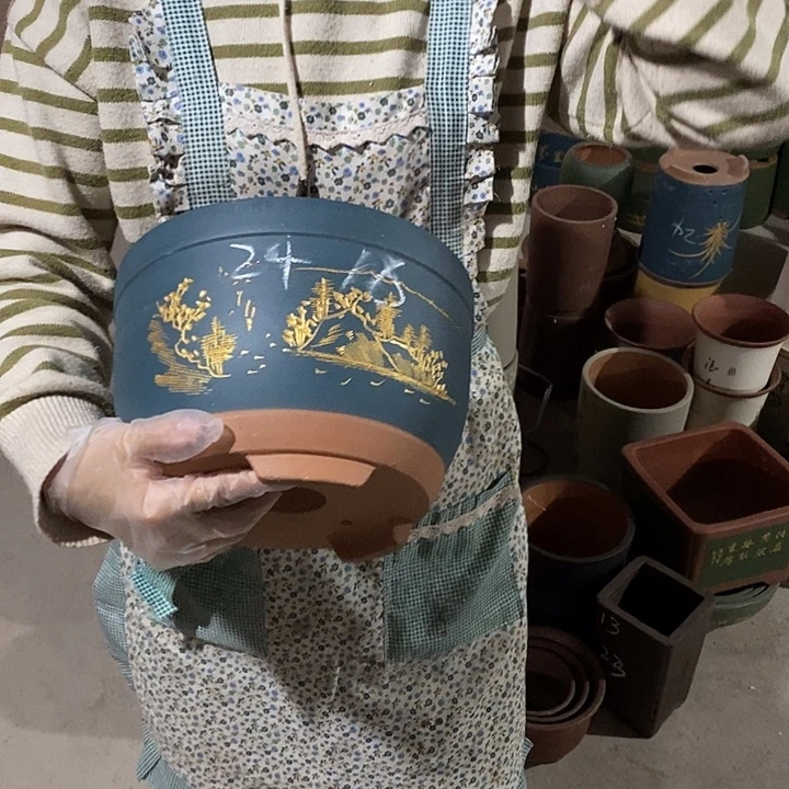 紫砂花盆紫砂花盆