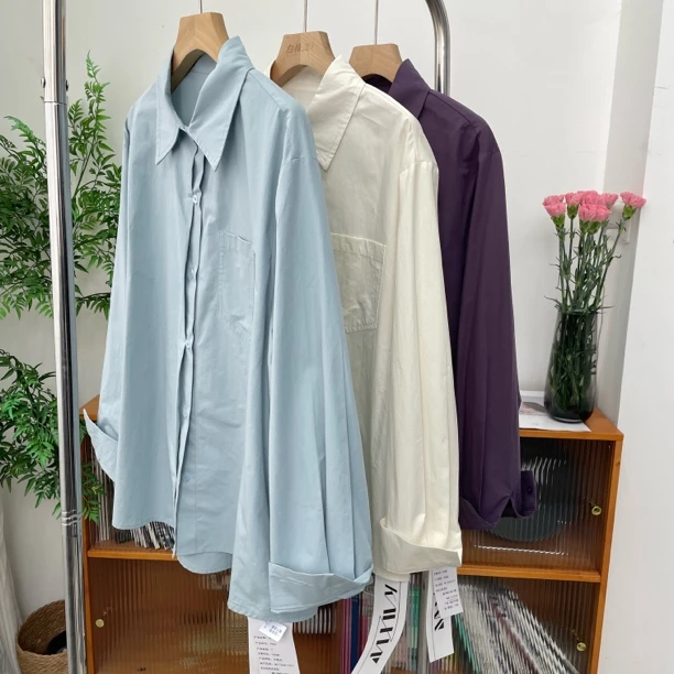 设计感小众长袖衬衫女